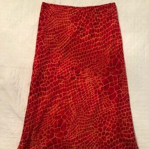 vintage red shift skirts size small
